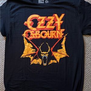 Ozzy Osbourne Black Short Sleeve Graphic Tee - Orange Yellow Print